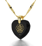 "I Love Meditation", 14k Gold Necklace, Zirconia