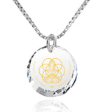 "Breathe in, Breathe out" Engraved in 24k, Buddha Necklace with CZ Stone, Meditation Gifts, Sterling Silver Jewellery 
