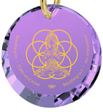"Breathe in, Breathe out" Engraved in 24k, Meditation Jewelry with Purple Stone, Spiritual Shop, Nano Jewelry 
