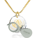 "Breathe in, Breathe out" Engraved in 24k, Spiritual Jewelry with CZ Stone, Religious Gifts for Women, Nano Jewelry 
