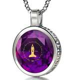 "I Love Yoga", 925 Sterling Silver Necklace, Zirconia