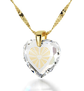 "Good Valentines Day Gifts for Girlfriend, Gold Pendants for Womens, CZ Red Heart, Presents for Her Christmas"