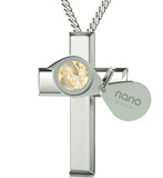 "JehovaEsMi Pastor in 24k: Birthday Present for Girlfriend, Great Gifts for Wife,Sterling Silver Cross Necklace Womens"