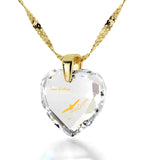 "Best Valentine Gift for Her, Meaningful Necklaces, CZ White Heart, Best Christmas Present for Girlfriend by Nano Jewelry "