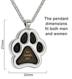 Gifts for Vegetarians Vegans and Animal Lovers: Paw Necklace with ג€Let Animals Liveג€ In 60 Languages Nano Jewelry