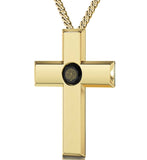 "The Lord's Prayer" Catholic Version, 3 Microns Gold Plated Necklace, Swarovski