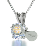 "Lord's Prayer in 24k Imprint, Unusual Xmas Gifts, Scripture Necklaces,Rhodium Jewellery, Nano"