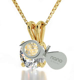 "Lord's Prayer Pendant, Cute Necklaces for Her, Girlfriend Birthday Ideas, Gold Plated Jewelry, Nano"