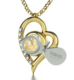"Lord's Prayer Necklace, Womens Gold Chains, Christian Gift Items, Jewelry with Meaning, Nano"