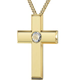 "Lord's Prayer Cross Necklace, Xmas Ideas for Her, Christian Gift Items, Gold Plated Jewellery, Nano"