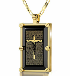 "Mateo 27:2-56 Engraved in Pendant, What to GetBoyfriend for Birthday, Presents for BestFriends, BlackOnyxNecklace"