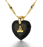 "Loving-Kindness Meditation", 14k Gold Necklace, Zirconia