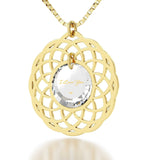 Cute Necklaces for Her, Gold Filled Mandala Frame, Best Presents for Girlfriend, Nano Jewelry