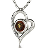 "Scorpio Jewelry: Heart Zircon Pendant, Top Womens Gifts,Best Christmas Present for Girlfriend"