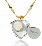 "Our Father: CrystalHeartPendant, What to GetGirlfriend for Christmas, CrossNecklace for Girl, NanoJewelry"