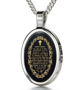 "Prayer Engraved in 24k, Christmas Presents for Sister, Gifts for Best Friend Woman, Nano Jewelry"