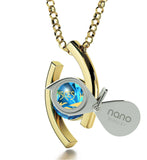 "Pisces Pendant With 24k Imprint, Unusual Valentines Gifts, Birthday Present for Best Friend, by Nano Jewelry "