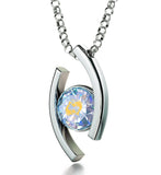 Pisces Sign, 925 Sterling Silver Necklace, Swarovski