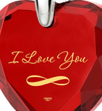 "Best Gift, "I Love You" Infinity, Heart Necklace, CZ Jewelry, Girlfriend Birthday Idea"