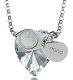 Presents for Mom Christmas: Necklaces with Meaning, CZ White Heart, Mother Birthday Gift Ideas by Nano Jewelry