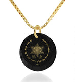 "Priestly Blessing": Jewish Pendant, Judaica Store, Real 14k Gold Necklace, Nano Jewelry 