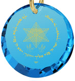 "Priestly Blessing": Judaica Jewelry, Judaica Gifts, Blue Stone Jewellery, Nano Jewelry 