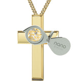 "Psalm 23 in French: Birthday Present Ideas for Girlfriend, Top Gifts for Mom, Real Gold Cross Necklace"