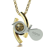 "Psalm 23 Meaning in 24k: Birthday Present for Sister, Catholic Confirmation Gifts, Real Gold Necklace by Nano Jewelry"