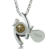 "Psalm 23 Meaning in 24k: Birthday Present for Sister, Catholic Confirmation Gifts, Real Sterling Silver Necklace by Nano Jewelry"