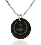 Serenity Prayer Necklace, 925 Sterling Silver, Zirconia