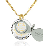 Serenity Prayer Necklace: Top Gifts for Wife, Women's 14k Gold Jewelry, Nano Jewelry
