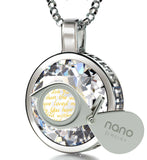 : Special Mother's Day Gifts, 14k White Gold Engraved Jewelry, Valentines Gifts For Mom, by Nano