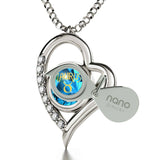 "Taurus Jewelry With Zodiac Imprint, Best Valentine Gift for Girlfriend, Birthday Surprises for Her, Blue Stone Necklace"