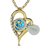 "Taurus Jewelry With Zodiac Imprint, Valentine Gifts for Best Friend, Necklaces for Your Girlfriend, by Nano"