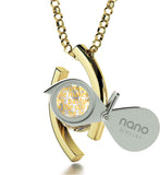 "Psalm 23 Meaning in 24k: Birthday Present for Sister, Catholic Confirmation Gifts, Real Gold Necklace by Nano Jewelry"