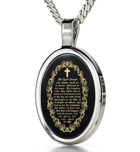 "The Lord's Prayer: Sterling Silver Chain with Pendant, What to Get Girlfriend for Birthday, Cool Gifts for Teen Boys"