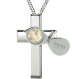 "The Lords Prayer in Hebrew, Christmas Present Ideas for Mum, Good Gifts for Girlfriend, Silver Cross Necklace Womens"