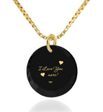 "I Love You More", Gold Filled Necklace, Zirconia