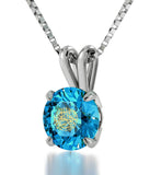 "The Value of The Knowledge Is The Highest Value", 925 Sterling Silver Necklace, Swarovski