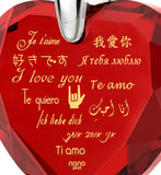 Things to Get Your Girlfriend for Christmas, ג€I Love Youג€ Necklace for Wife, CZ Red Stone, Buy Silver Jewellery Online
