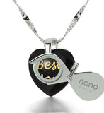 Top Gifts for Mom, Engraved Black Jewelry, Mother Birthday Present, by Nano