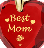 Top Gifts for Mom, Red Heart Necklace, Mother Birthday Present, by Nano Jewelry
