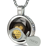 Top Gifts for Wife, "I Love You" in Spanish, CZ Black Stone, Christmas Ideas for Girlfriend by Nano Jewelry