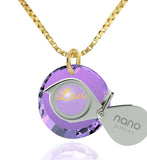 Unusual Xmas Gifts,ג€I Love Youג€ 24k Imprinted Pendant, Girl Birthday Presents, Nano Jewelry