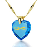 "I Love You Infinity", 3 Microns Gold Plated Necklace, Zirconia
