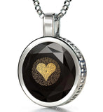 Valentine's Day Gifts for Wife, What Are the Love Languages, CZ Black Stone, Girlfriend Christmas Presents by Nano Jewelry