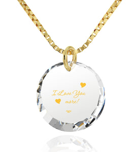 "Words of Affirmation Love Language, 24k Imprint, 14k Gold Chain Necklace, Love Gifts for Wife, Nano Jewelry"