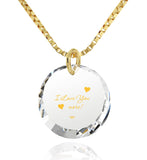 "Valentine's Gift for Her,ג€I Love You Moreג€ In 24k, Cool Necklace, Birthday Present for Girlfriend"