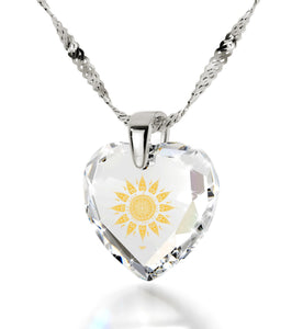 "Gift for Girlfriend with ג€I Love You to the Sun and Backג€ in 24k Gold, Necklace for Women, Nano Jewelry"