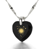 "I Love You to the Sun and Back", 925 Sterling Silver Necklace, Zirconia